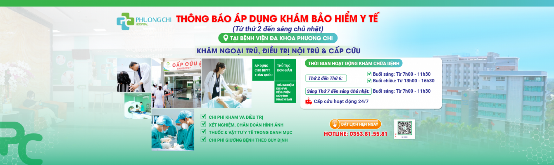 Khám bảo hiểm y tế sáng chủ nhật| Bệnh viện Đa khoa Phương Chi