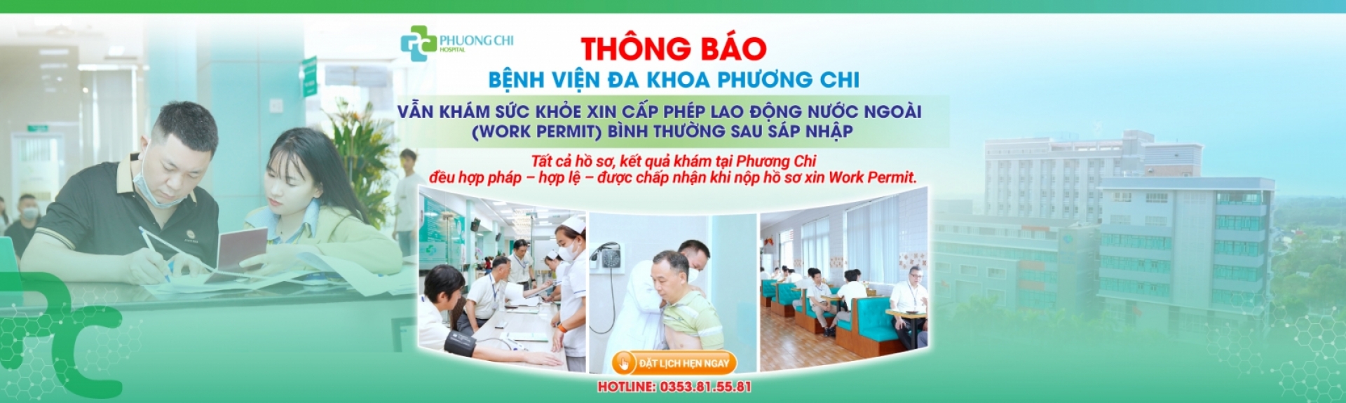 Thông Báo Vẫn Hoạt Động Khám Work Permit Sau Sáp Nhập - Bệnh Viện Đa Khoa Phương Chi
