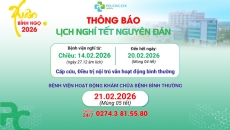 Thông báo lịch nghỉ Tết Nguyên Đán Bính Ngọ 2026 – Bệnh viện Đa khoa Phương Chi