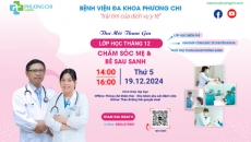 Lớp Học Tiền Sản Tháng 12: Chăm Sóc Mẹ Và Bé Sau Sanh