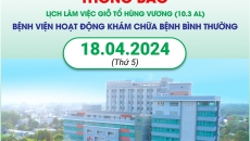 Bệnh viện vẫn hoạt động khám chữa bệnh ngày giỗ tổ hùng vương (10.3 al)