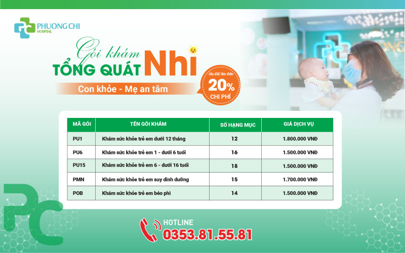 gói khám tổng quát nhi tại bv phương chi