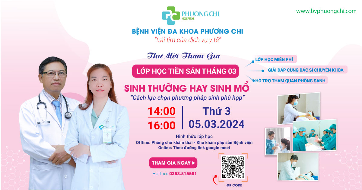 lớp học tiền sản tháng 3 2024