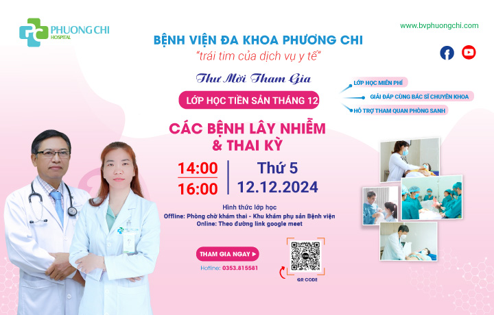 lớp học tiền sản tháng 12 các bệnh lây nhiễm và thai kỳ